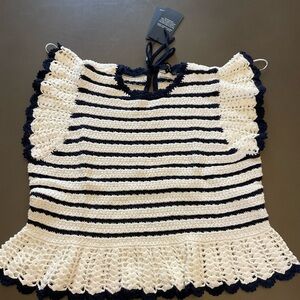 Rails peplum crochet top